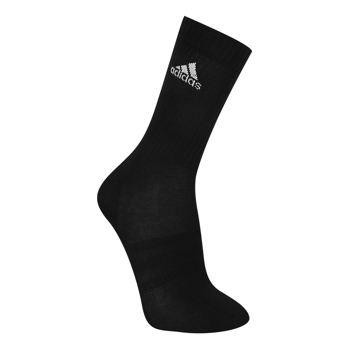Miniatura Meia Adidas Cano Alto Com 6 Pares Preto - M