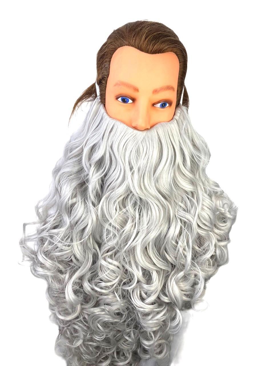 Peruca e Barba Grisalha Moises Noé Isac + | 35cm 75cm Cinza