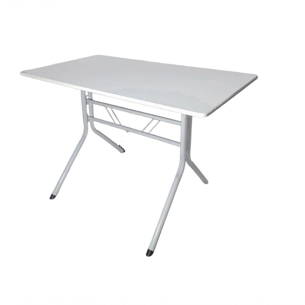 Miniatura Kit 3 Mesas Moema 120x70 Branca Base Branca
