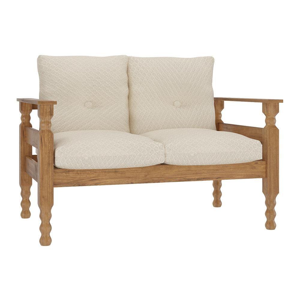 Miniatura Namoradeira 2 Lugares Liz Cr7002.T68 Imbuia/Floral