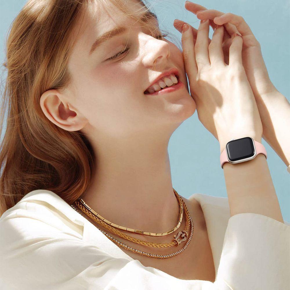 6 Pack Pulseiras Finas De Silicone Para Apple Watch (variadas)