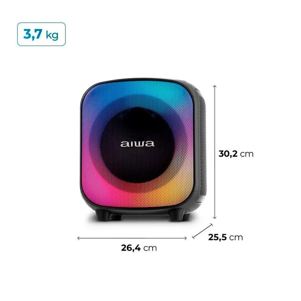 Caixa Som Partybox Aiwa Aws-Pb-07 Bluetooth Led Rgb Preta