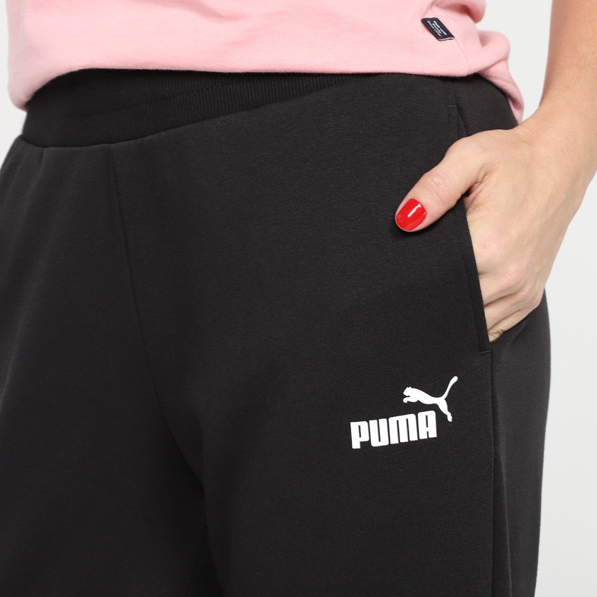 Miniatura Calça Moletom Puma Essentials Feminina Preto - EEGG