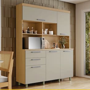 Miniatura Cozinha Compacta Nesher Nobreza com 5 Portas, 2 Gavetas e 2 Prateleiras - 160cm de largura