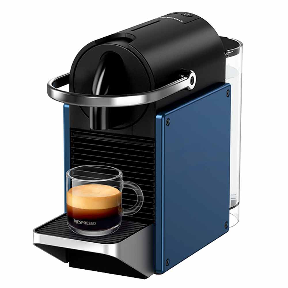 Miniatura Cafeteira Nespresso Pixie Redesign Azul e Preta para Café em Cápsula 110