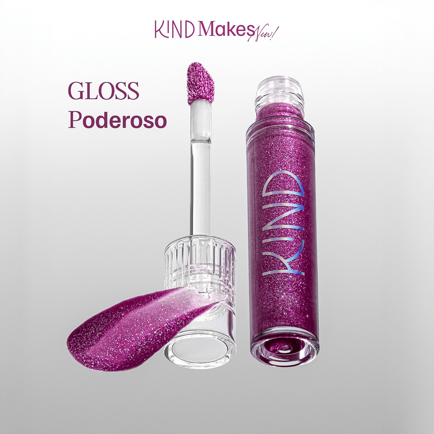 Miniatura Kind Poderoso Roxo - Gloss Labial 4,5g