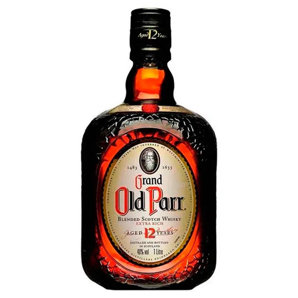 Miniatura Whisky Escocês 12 anos 1litro Caixa com 12 Unidades Old Parr