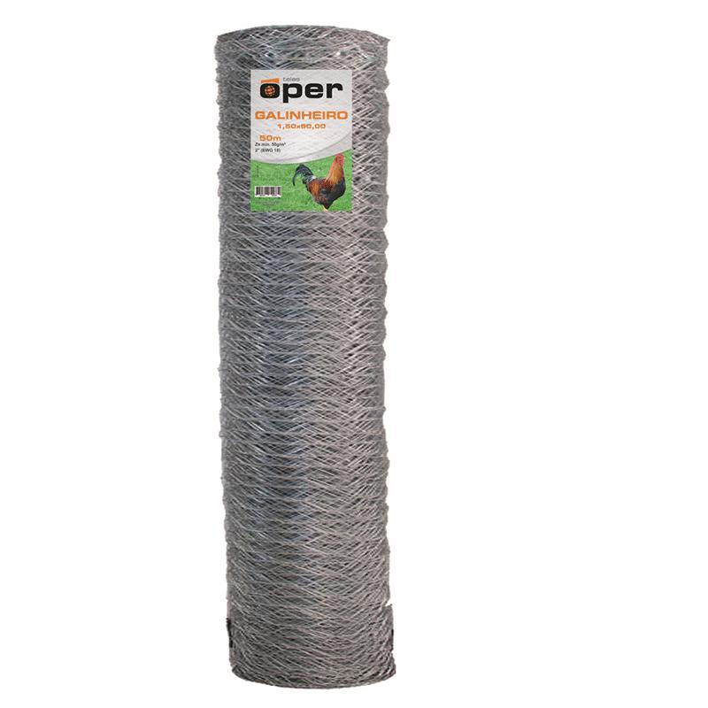 Miniatura Tela Galinheiro Galvanizada Arame Fio 22 1,8M X 50M