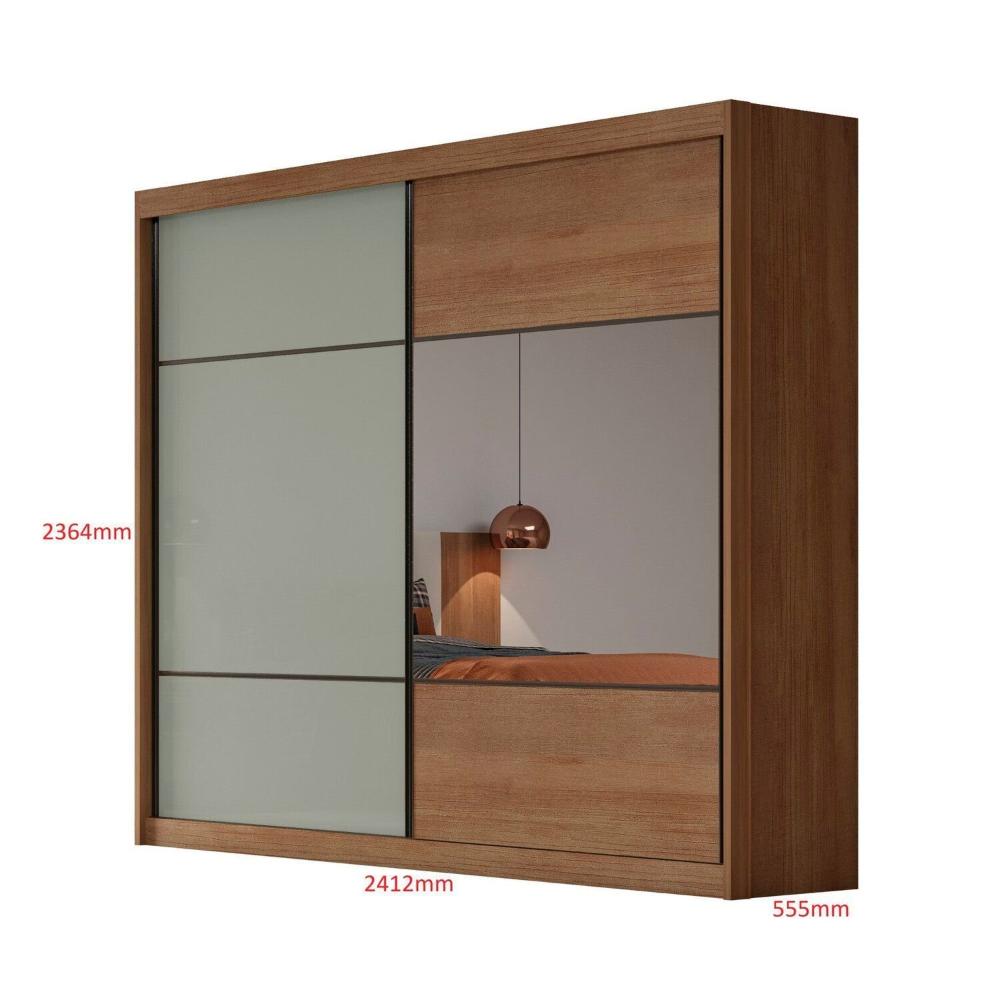 Miniatura Móveis para Quarto Guarda-roupa Casal Mdf Blumenau Cumaru/Fendi