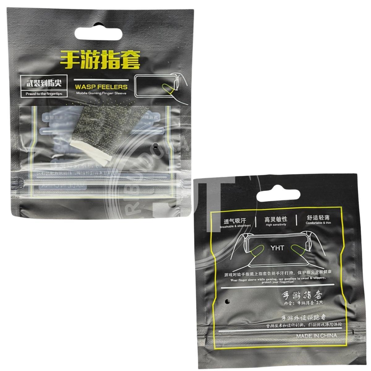 Miniatura Kit 20 Luvas Dedo Fibra Prata Gamer Profissional Jogar Pubg