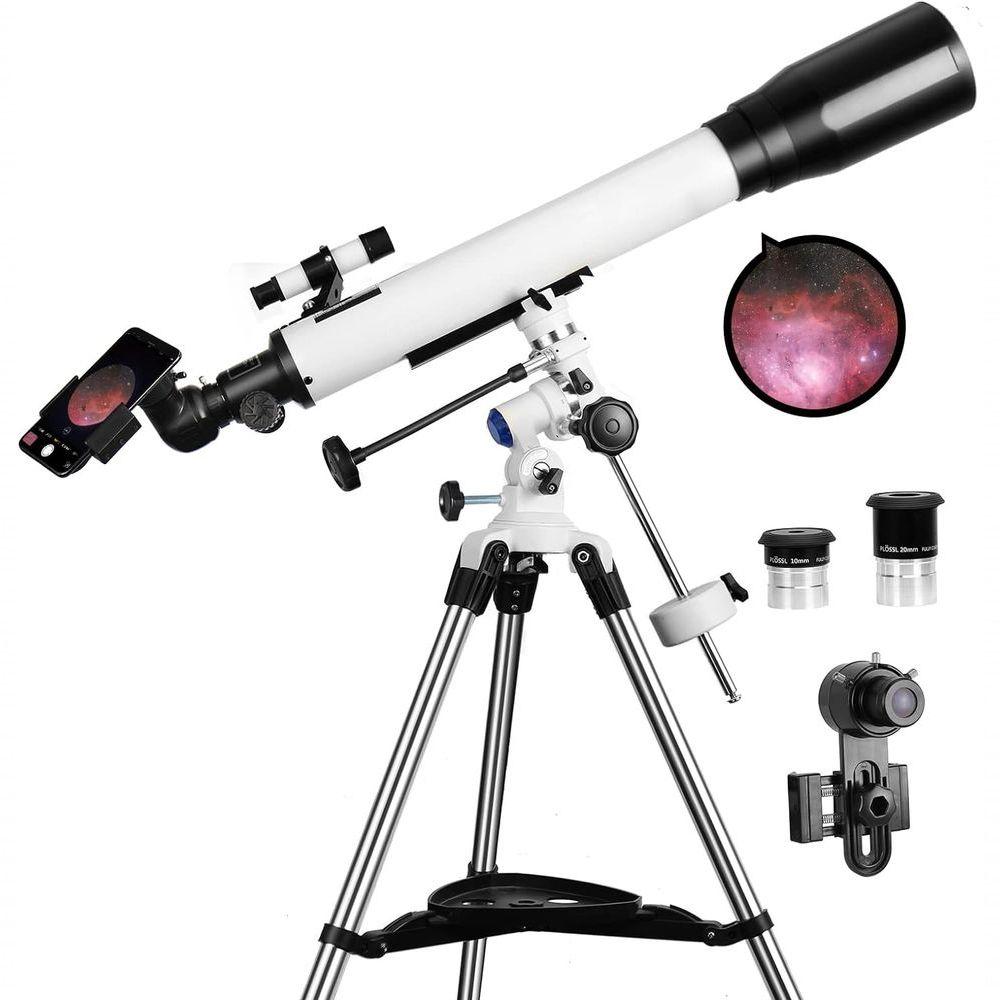 Miniatura Solomark Telescópio Refrator 70mm Apertura 700mm Com Montagem Eq E Adaptador