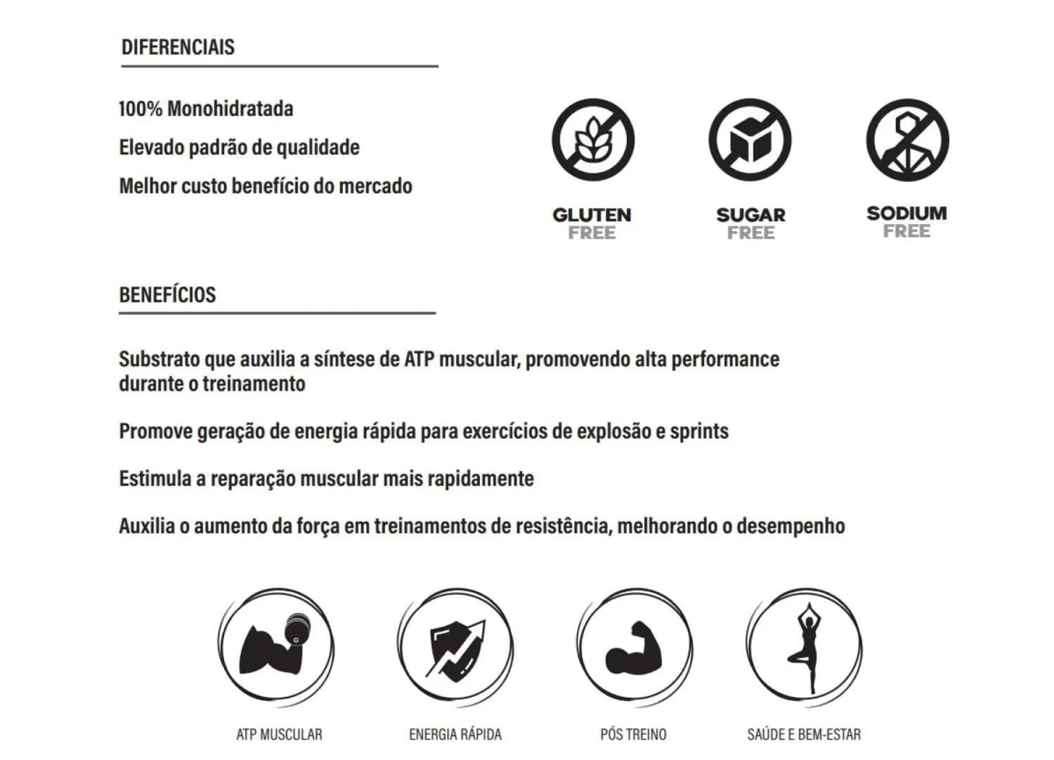 Miniatura Creatina Up 100% Monohidratada (300G) Nutrata