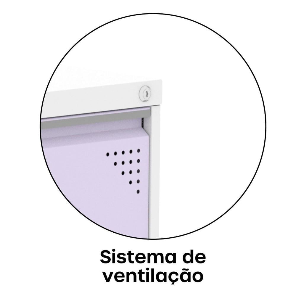 Gaveteiro Arquivo para Escritório em Aço 4 Gavetas Banco /Lilas