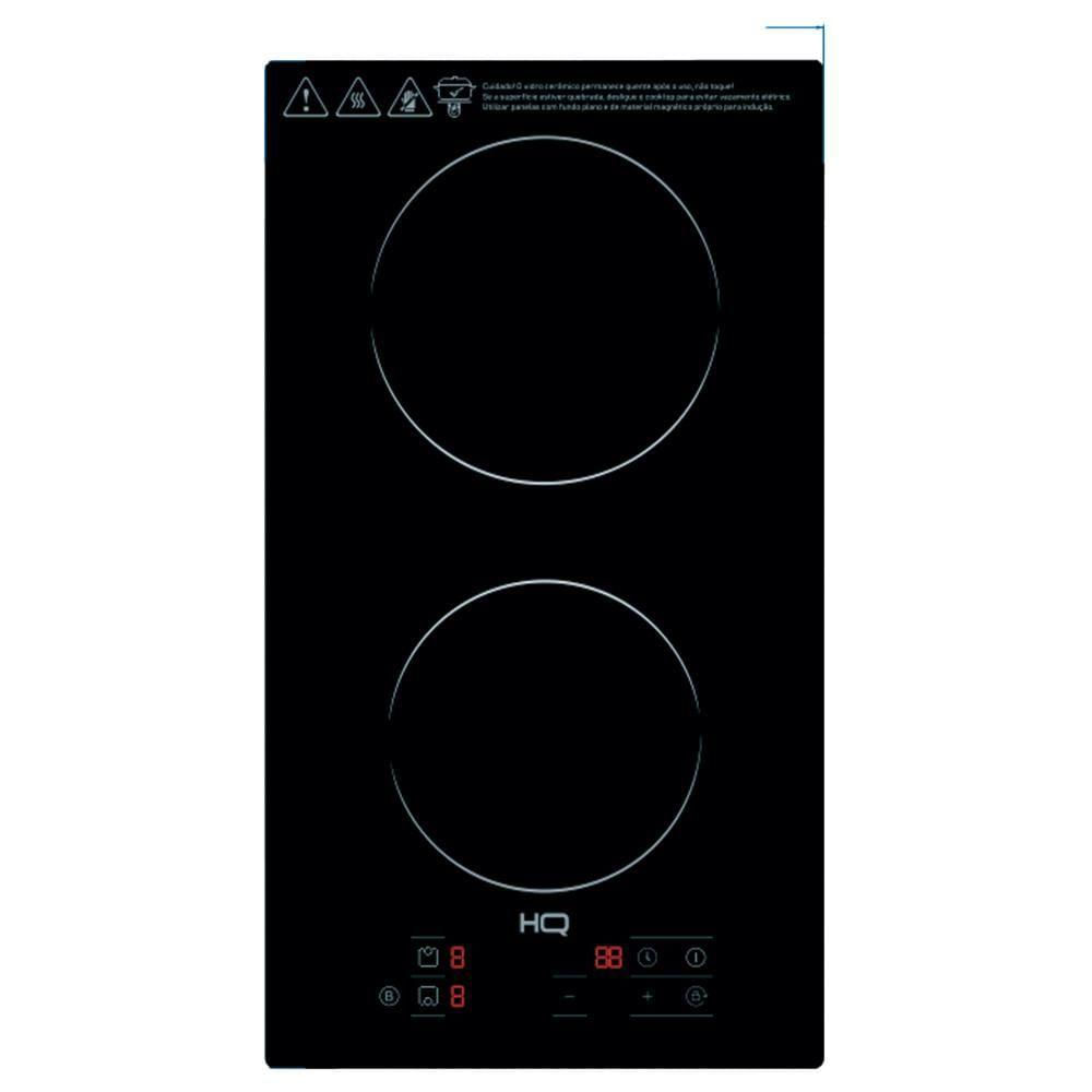 Miniatura Cooktop De Indução Embutir HQ 2 Bocas Painel Touch 3500W Preto HQ-IDE3502 220V