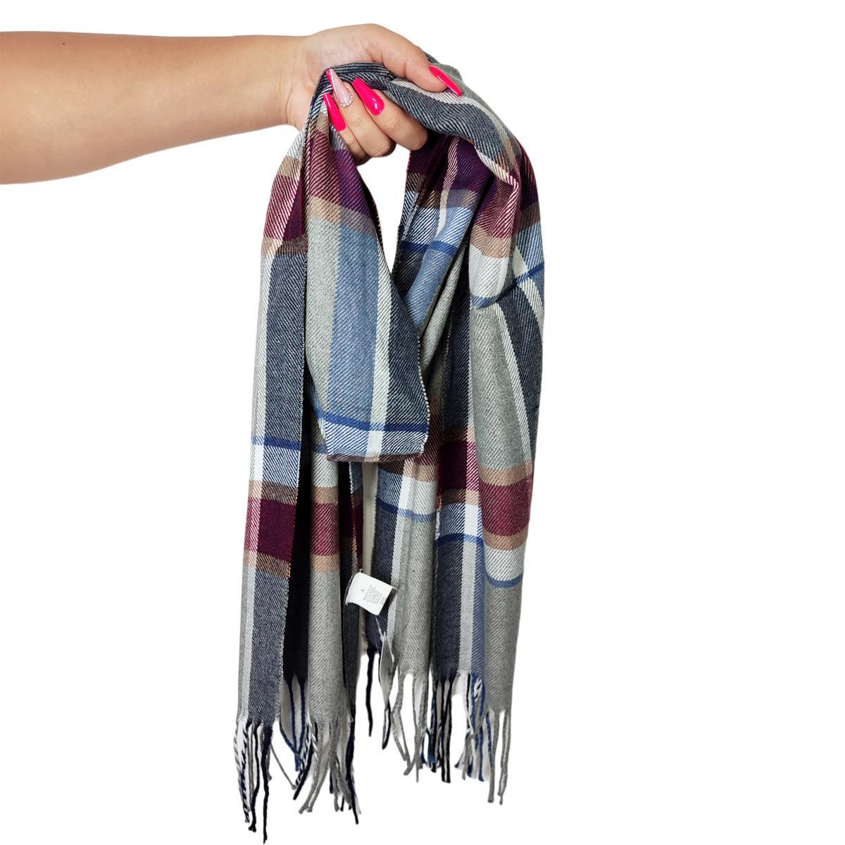 Miniatura Cachecol Lenço Feminino Inverno Redstar Winter Em Xadrez
