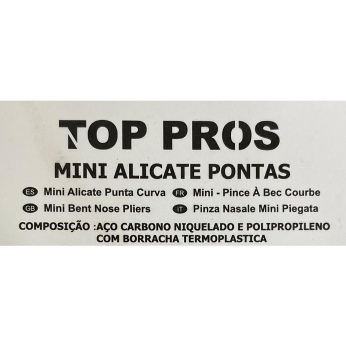 Alicate Mini Bico Torto 4,5 Curvo Tipo Telefone Niquelado