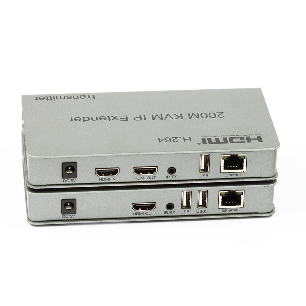 Miniatura Extensor Hdmi - Kvm 200 Mt Cabo De Rede Via Ip