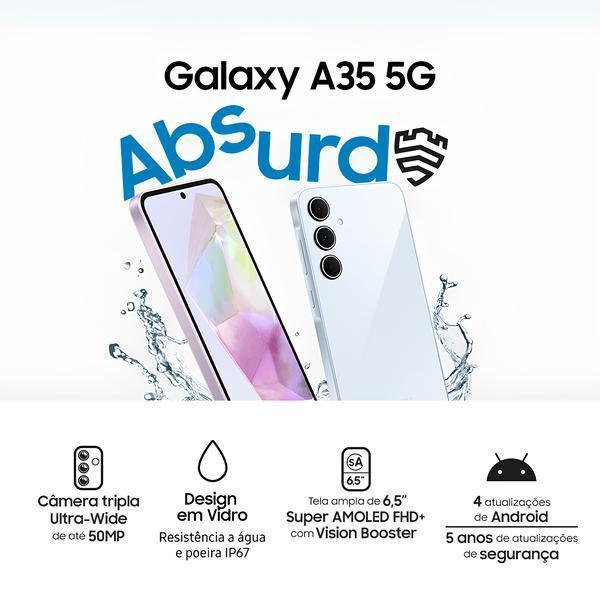 Miniatura Samsung A35 256Gb De Memória 8Gb Ram Rosa 5G