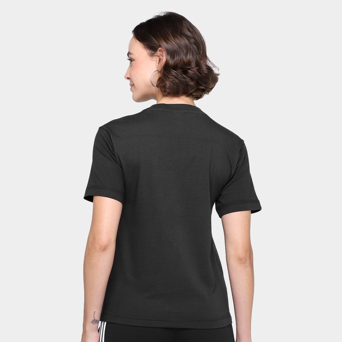 Miniatura Camiseta Adidas Logo Feminina Preto+Branco - GG