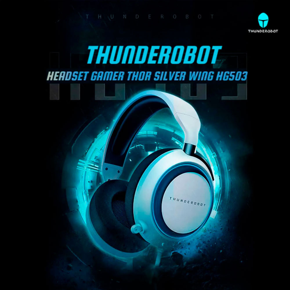 Headset Gamer ThundeRobot Silver Wing HG503 USB Branco