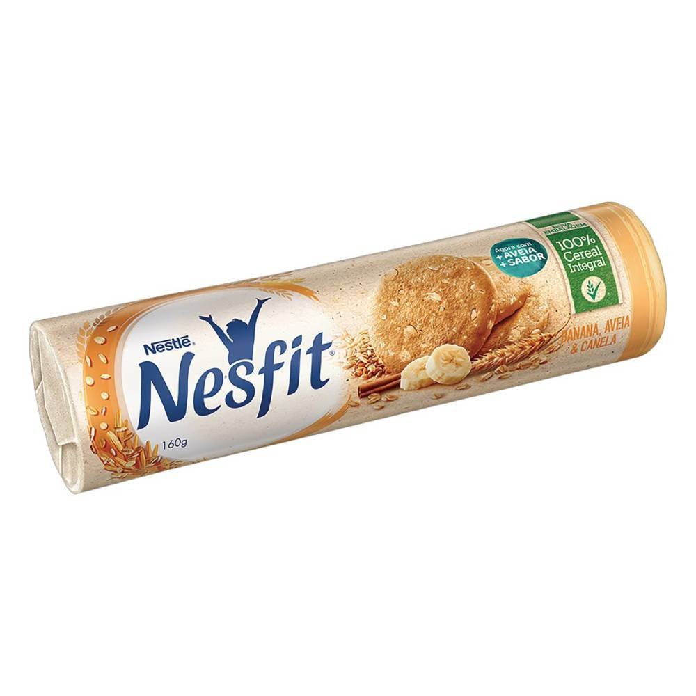 Miniatura Biscoito Integral Nestlé Nesfit Banana Aveia E Canela 160g