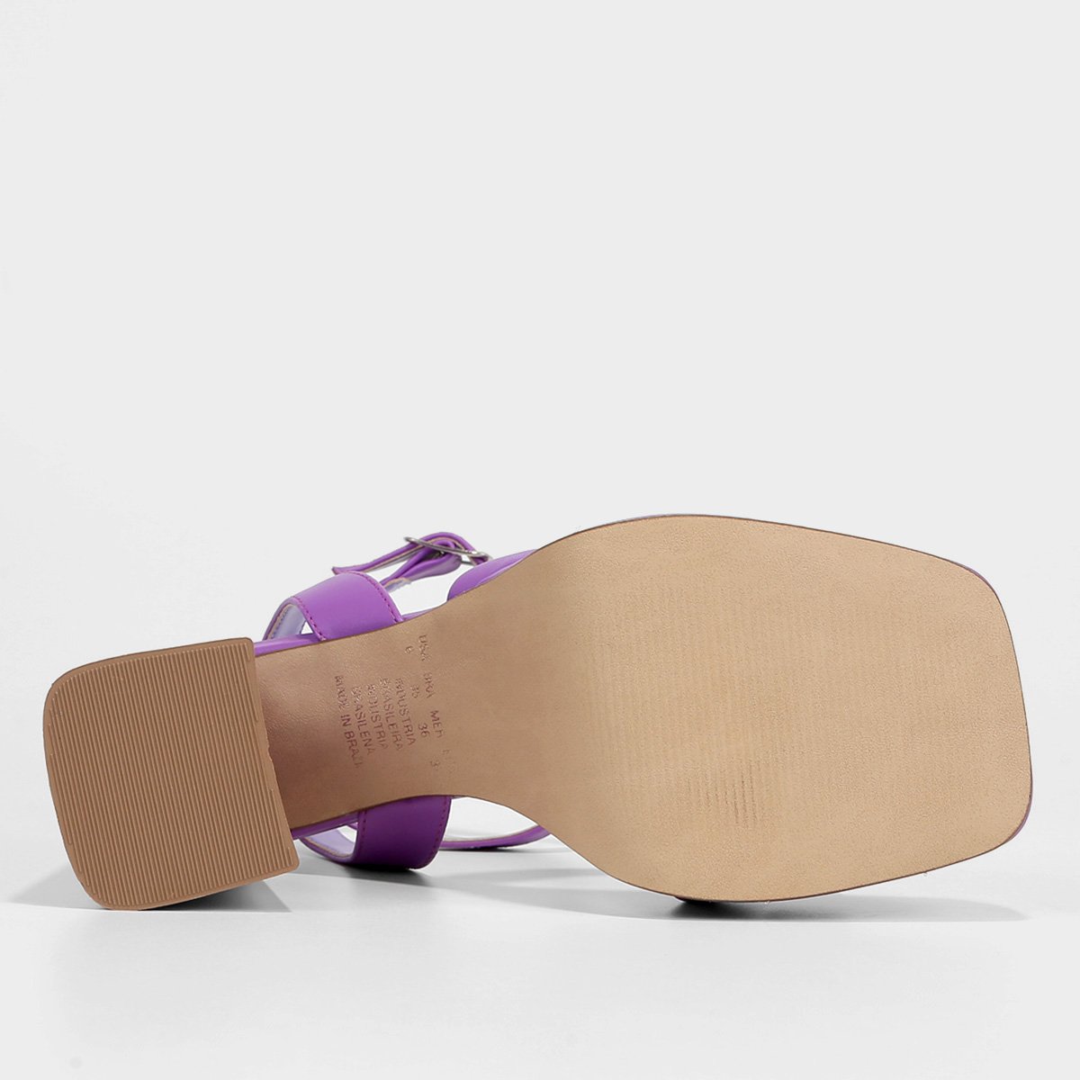 Sandália Shoestock Tiras Comfy Meia Pata Feminina Roxo - 35