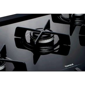 Miniatura Fogão Consul 5 Bocas CFS5VAR com Mesa de Vidro, Trempes de Ferro Fundido e Acendimento Automático Bivolt - Inox