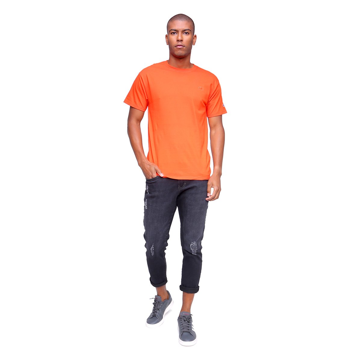 Miniatura Camiseta Champion Logo Classic Jersey Laranja - P