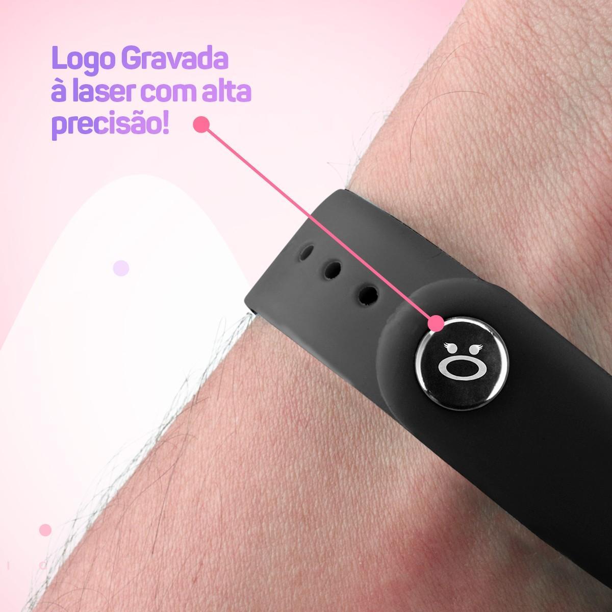Miniatura Relógio Feminino Digital Led Silicone Bracelete Orizom Maria