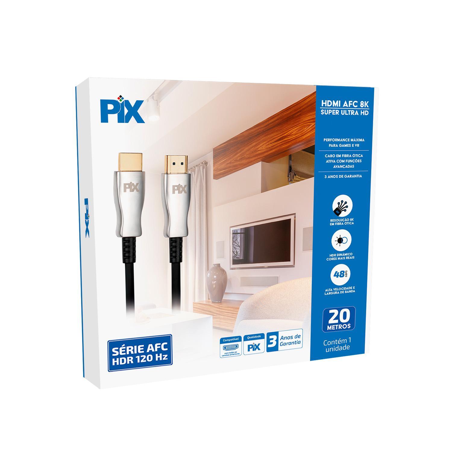 Cabo Hdmi Grande 2.1 Hdr 8K 10K 120Hz Vrr Allm 20M Fibra