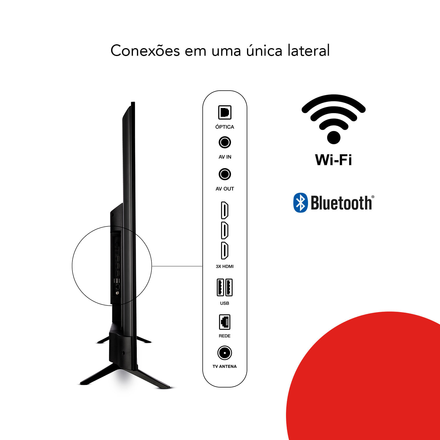 Smart TV AIWA 50” Android 4K Borda Ultrafina HDR10 Dolby Áudio AWS-TV-50-BL-02-A BIV