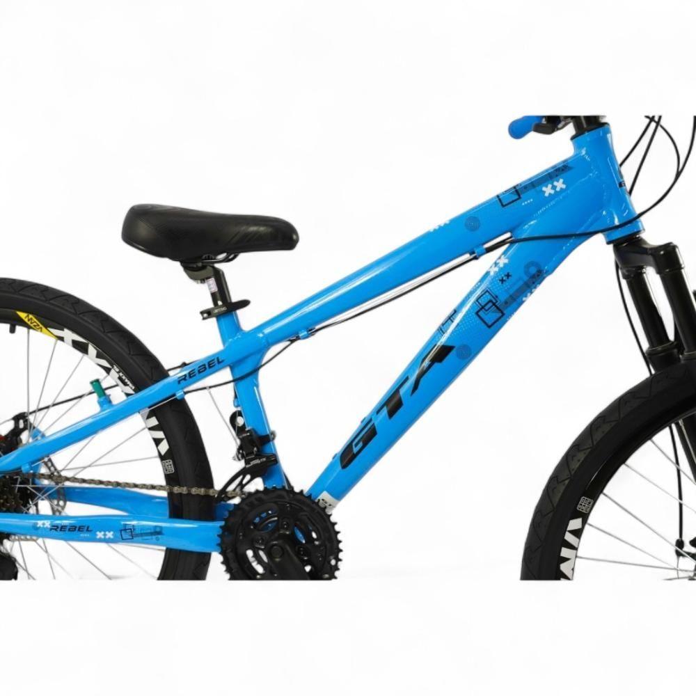 Miniatura Bicicleta Aro 26 Gta Rebel Freeride 21v Shimano Freio A Disco Do Grau - Azul Azul/preto