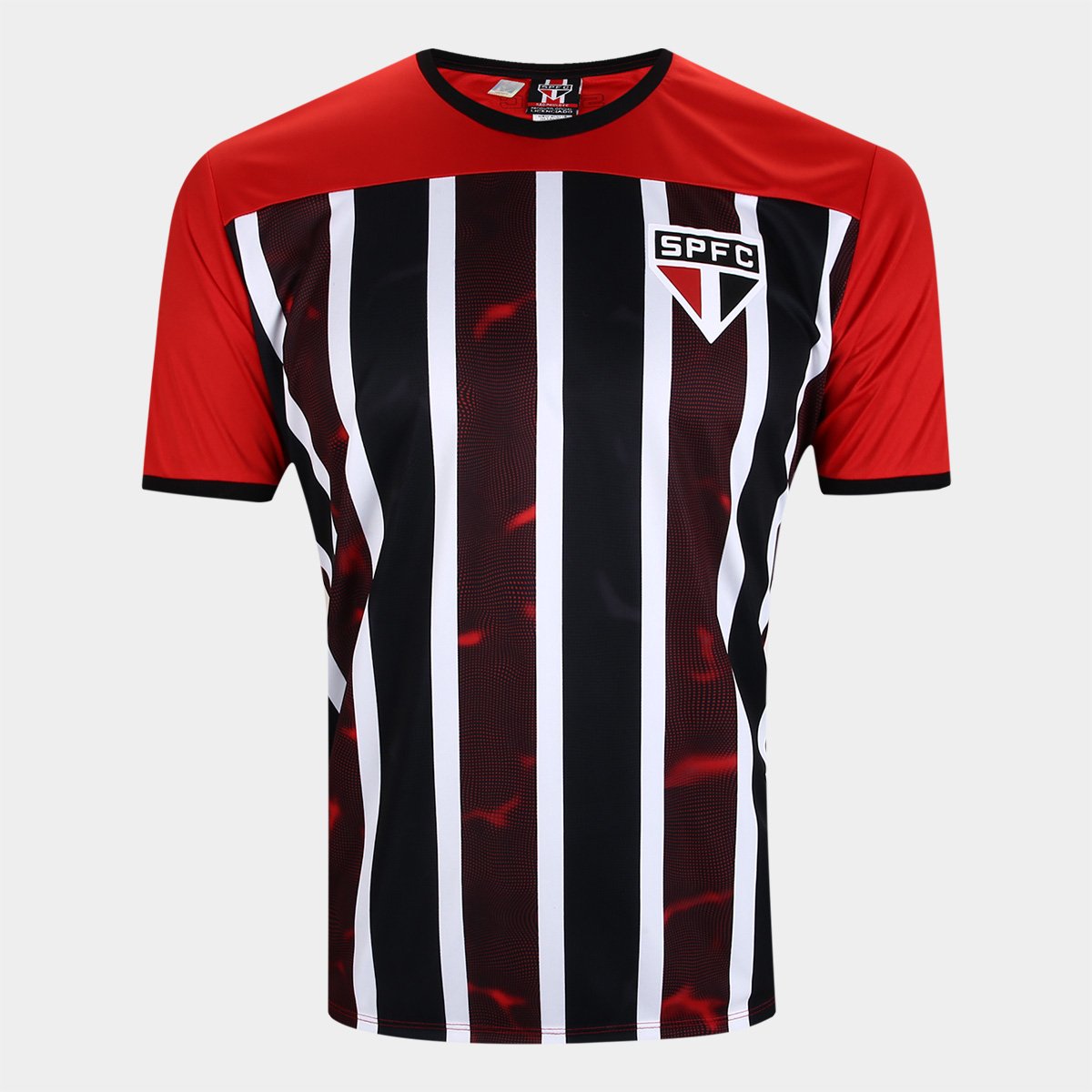 Miniatura Camiseta São Paulo Braziline Masculina Branco+Vermelho - G