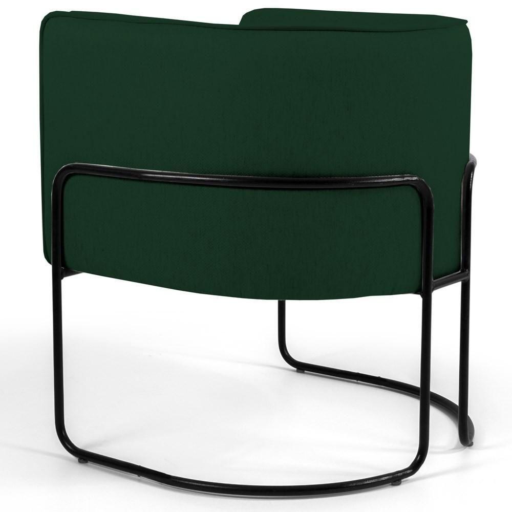 Miniatura Poltrona Base Aço Betina B-303 Veludo Verde Musgo - Domi