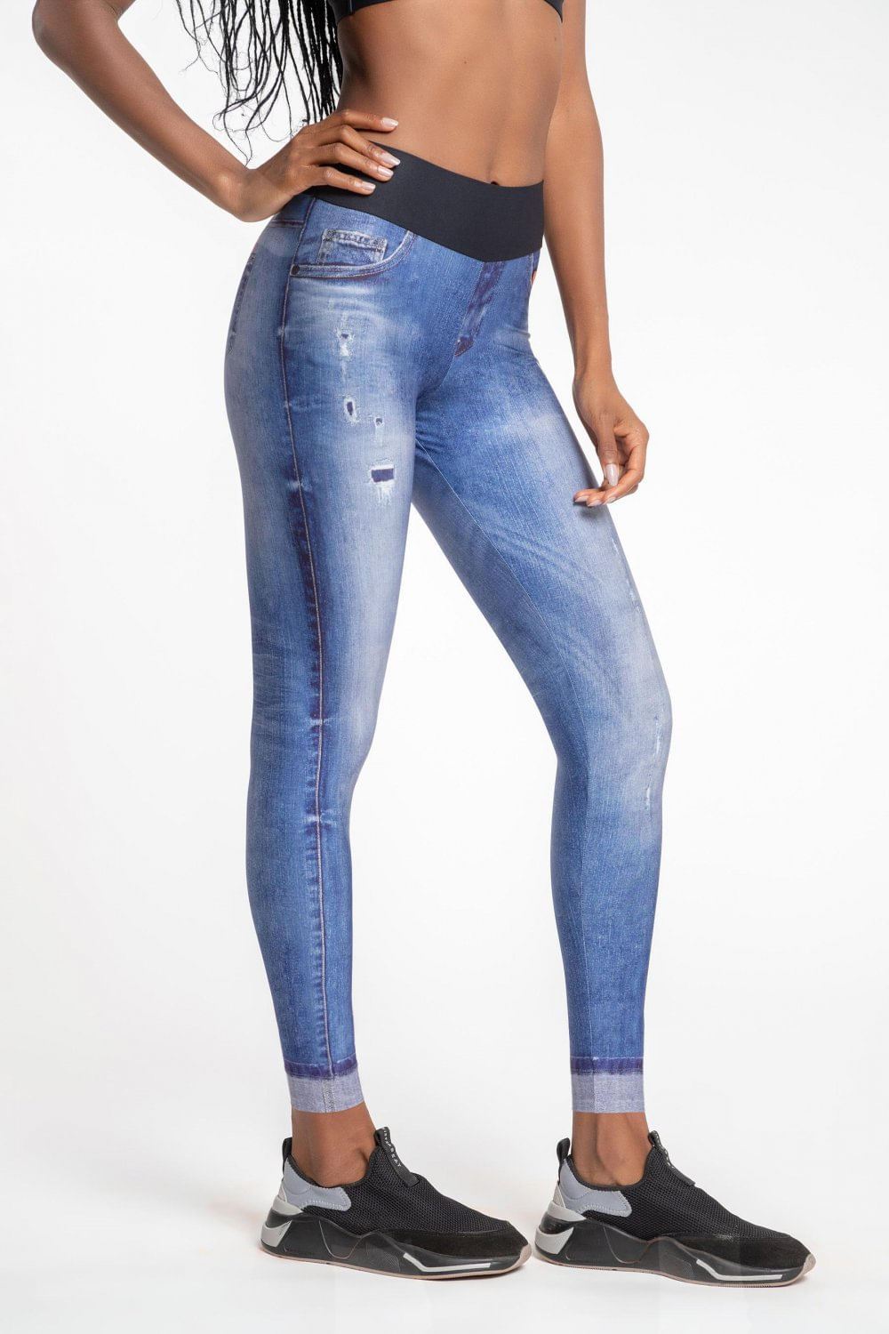 Miniatura Calça Legging Jeans Original Essential - Jeans Claro - LIVE! BLUE - Azul - Female - m - M