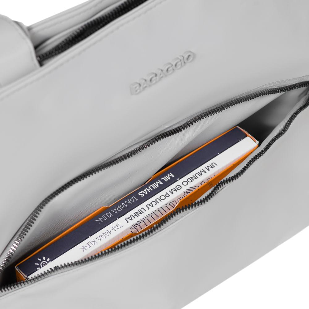 Bolsa Executiva Feminina Donna Cinza Cinza