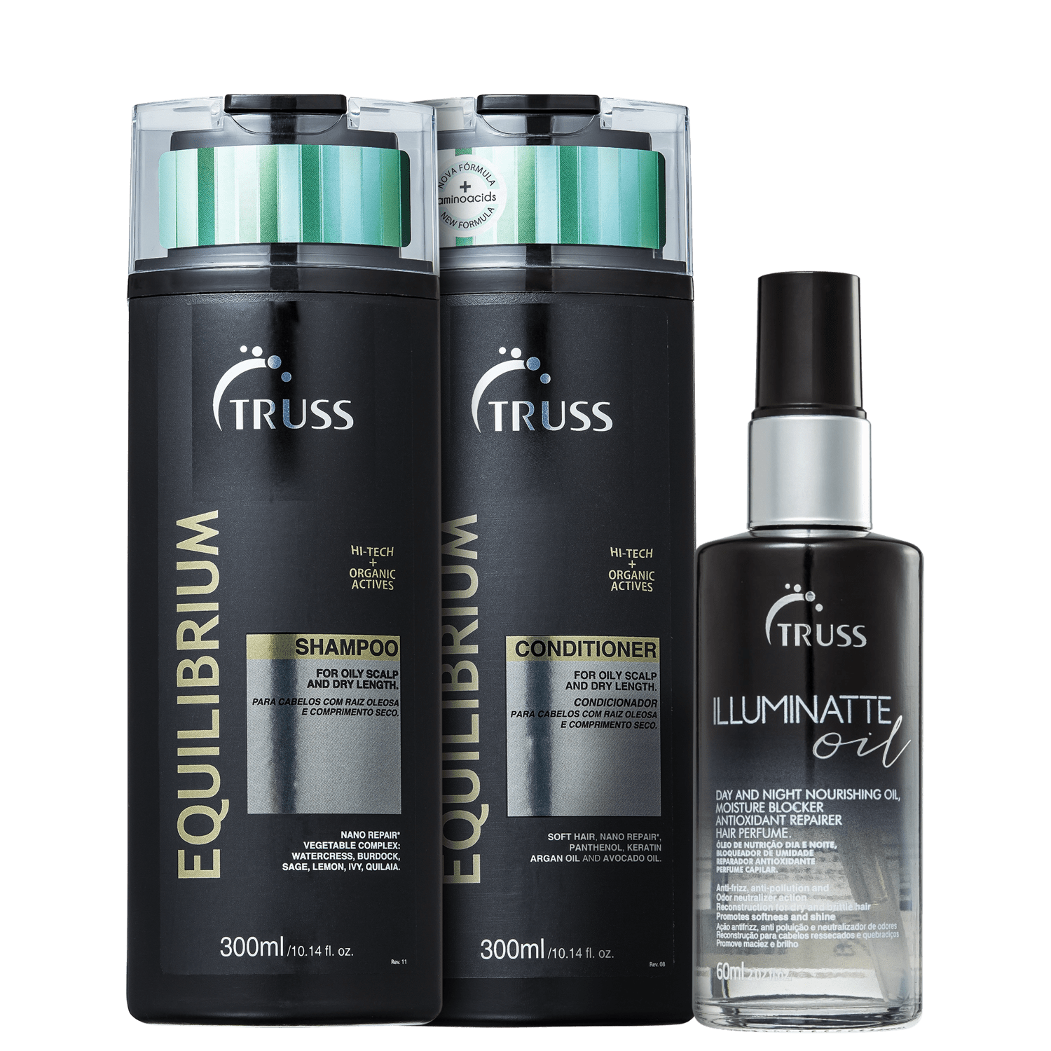 Miniatura Kit TRUSS Equilibrium + Illuminatte Oil Trio (3 Produtos)