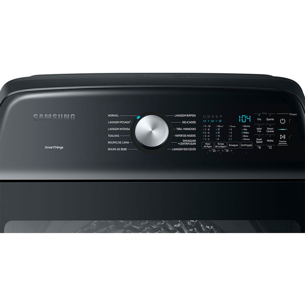 Lavadora Samsung Smart Digital Inverter WA23B 23kg Black - 110V