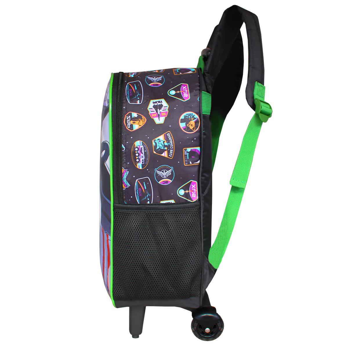 Mochila Escolar De Rodinhas Buzz Lightyear Toy Story Preto