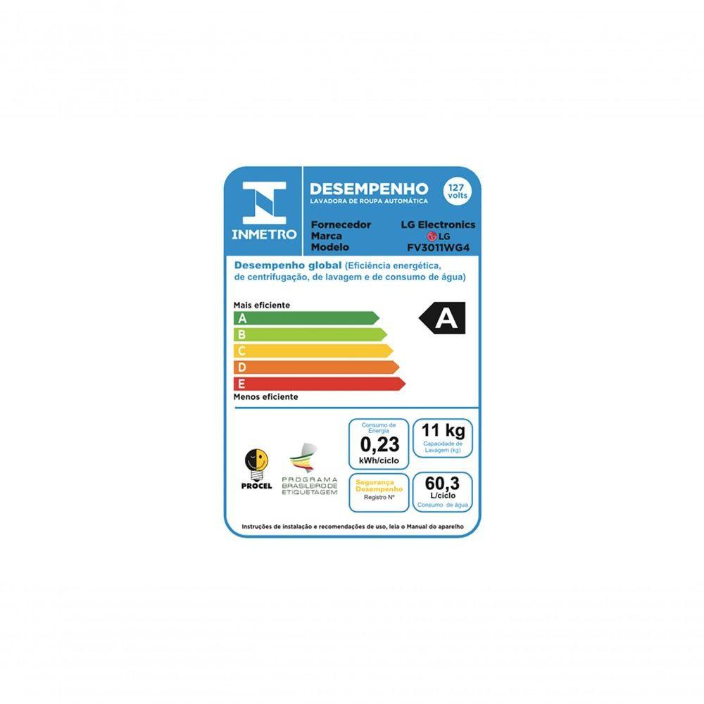Lavadora Smart LG VC5 11kg Branca com Inteligência Artificial AIDD™ 110V