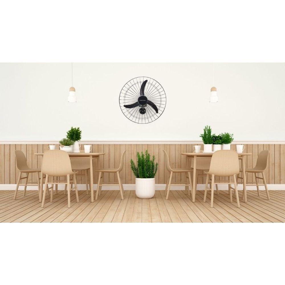 Ventilador De Parede Ventisol 200w Grade Metal 60cm Preto Bivolt