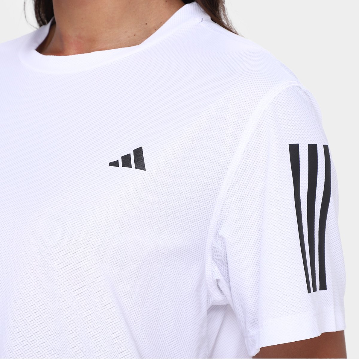 Miniatura Camiseta Adidas Own The Run Base Feminina Branco+Roxo - G
