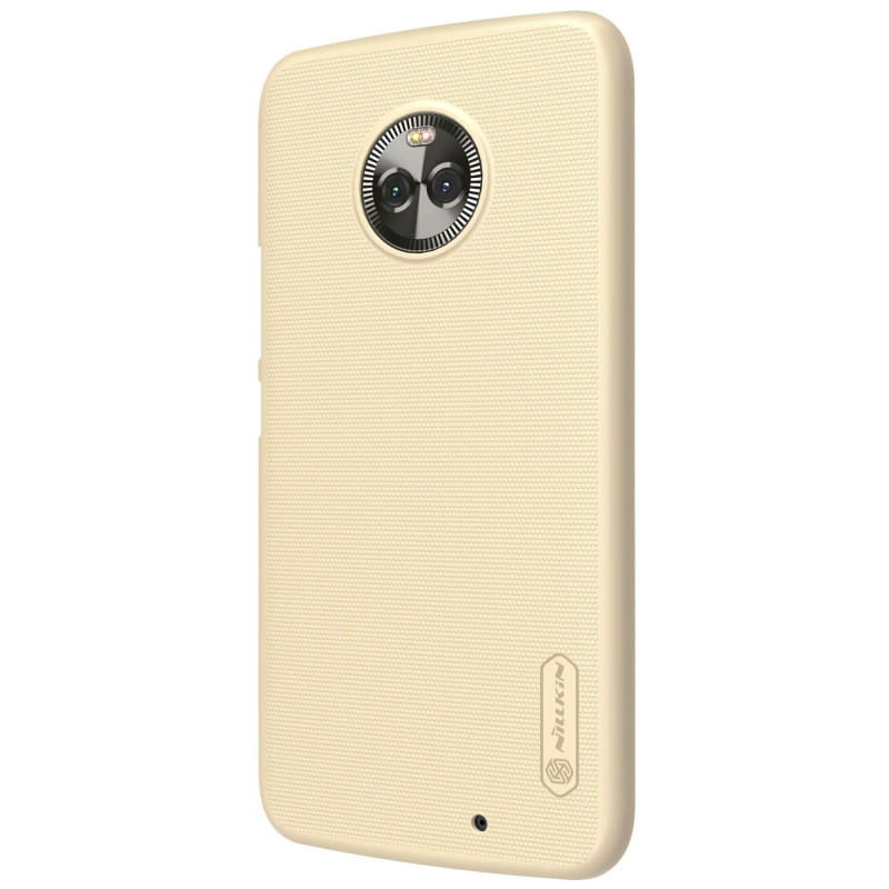 Miniatura Kit Capa Dourada Nillkin Moto X4 Case Shield E Película Lisa