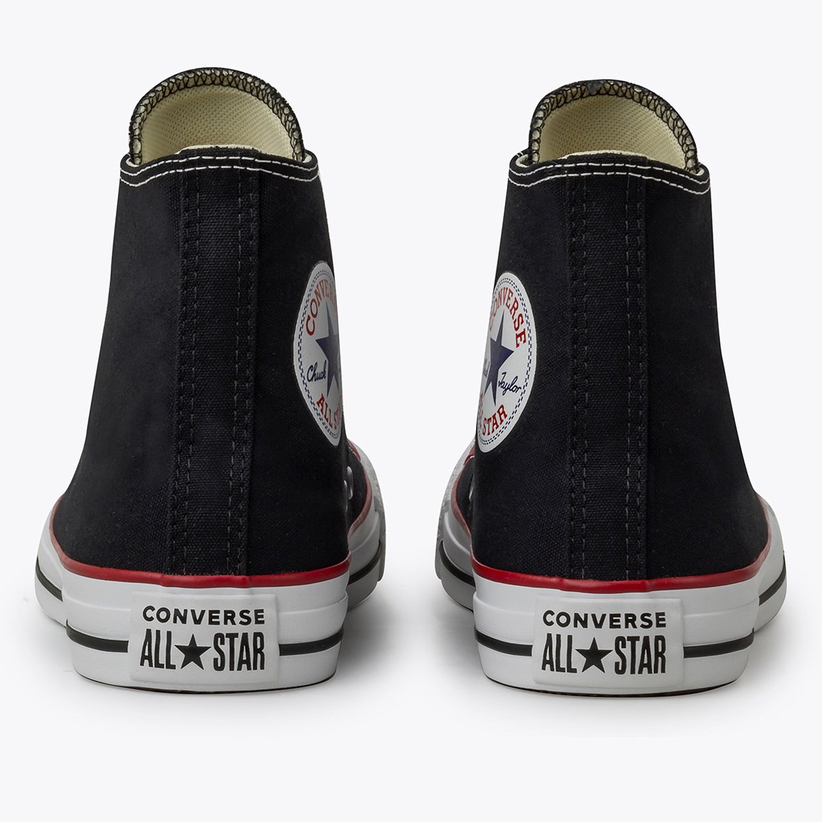 Miniatura Tênis Converse All Star Chuck Taylor Cano Alto Preto+Vermelho - 39