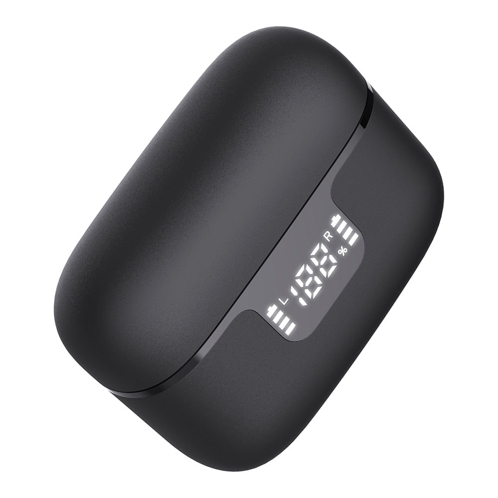 Miniatura Fone de Ouvido Geonav TWS HarmonyWave Intra-auricular com Cancelamento Ativo de Ruído Preto - AER15