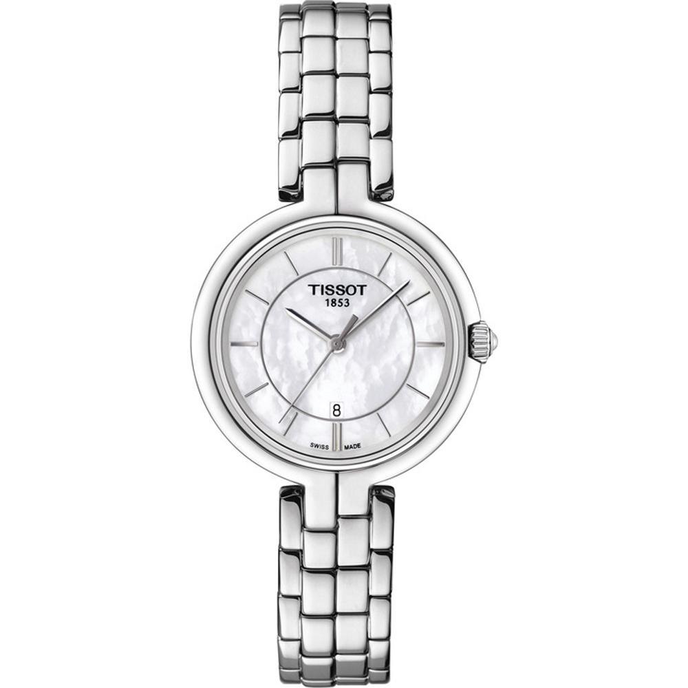 Miniatura Relógio Feminino Tissot T-Lady Flamingo Analógico Prata