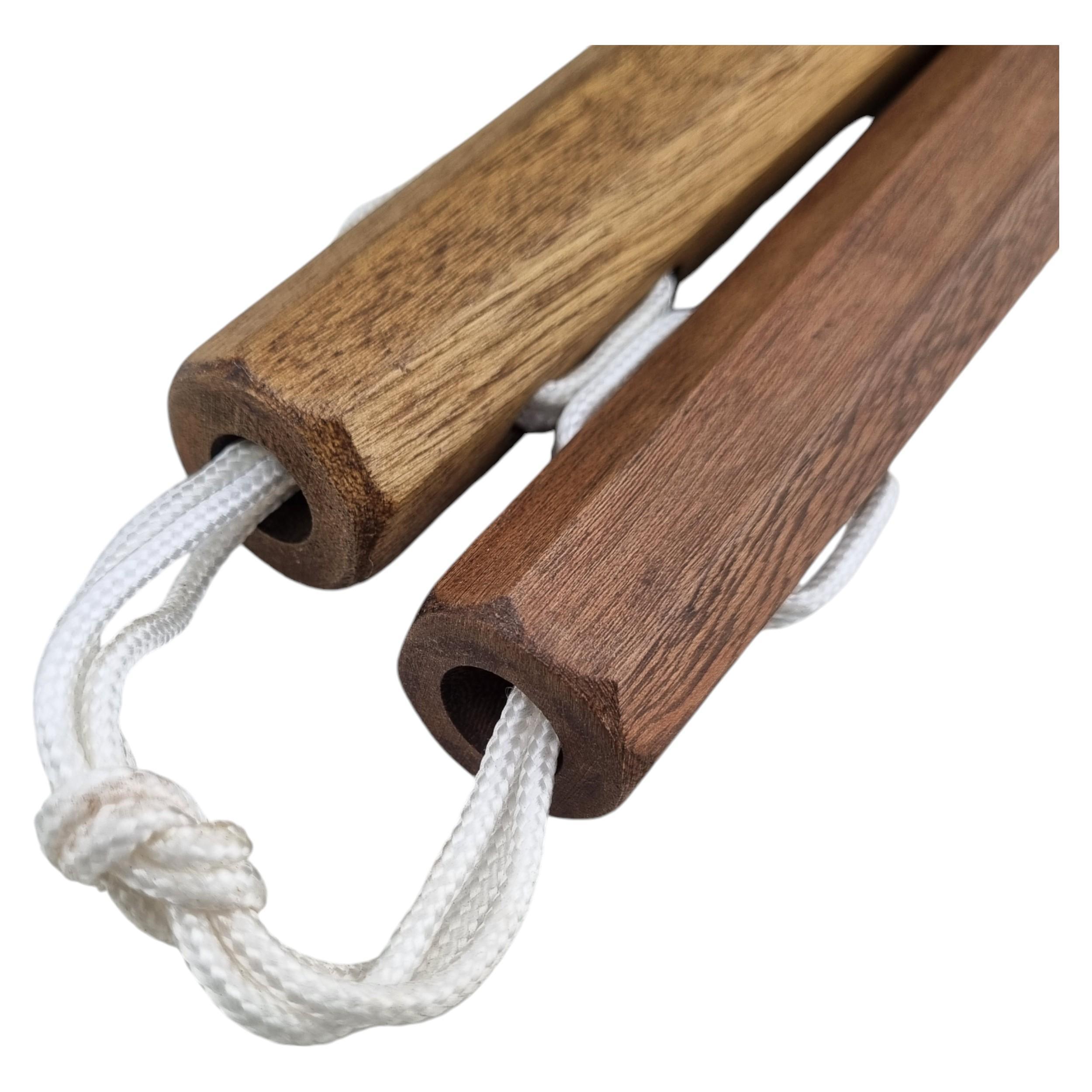 Miniatura Nunchaku De Madeira 30Cm Para Treino Artes Marciais Kung Fu