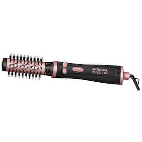 Miniatura Escova Rotativa Mondial ERB-01 1200 W Bivolt - Preto/Golden Rose