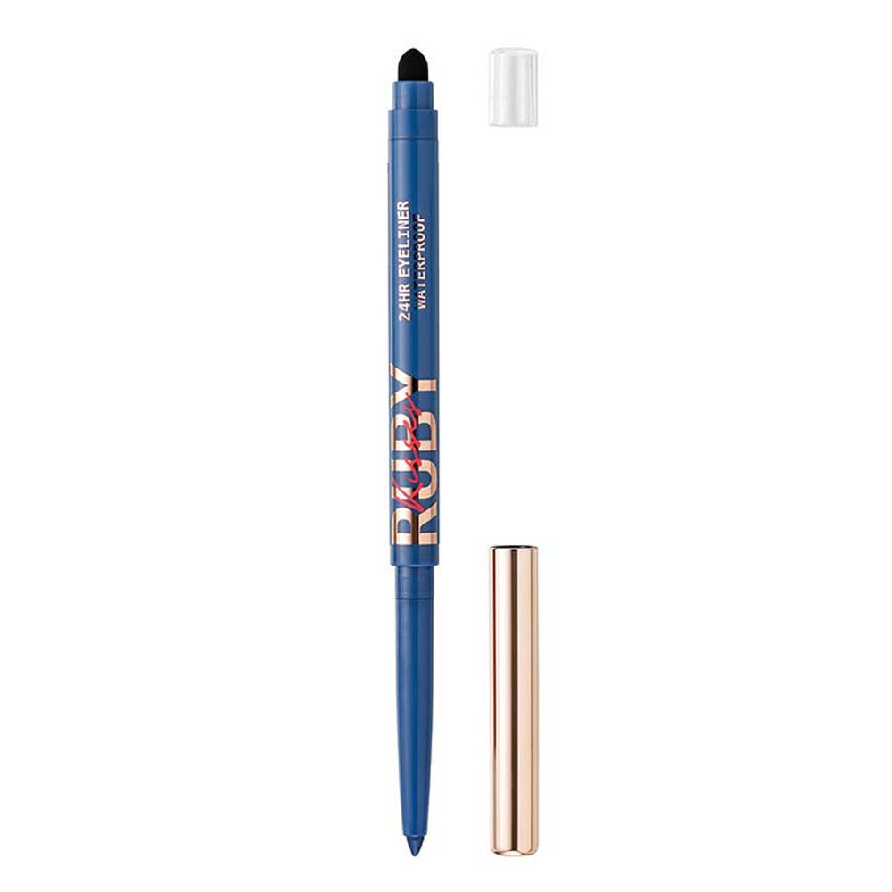 Miniatura Lápis de Olhos Retrátil em Gel à Prova D'água Ruby Kisses Azul