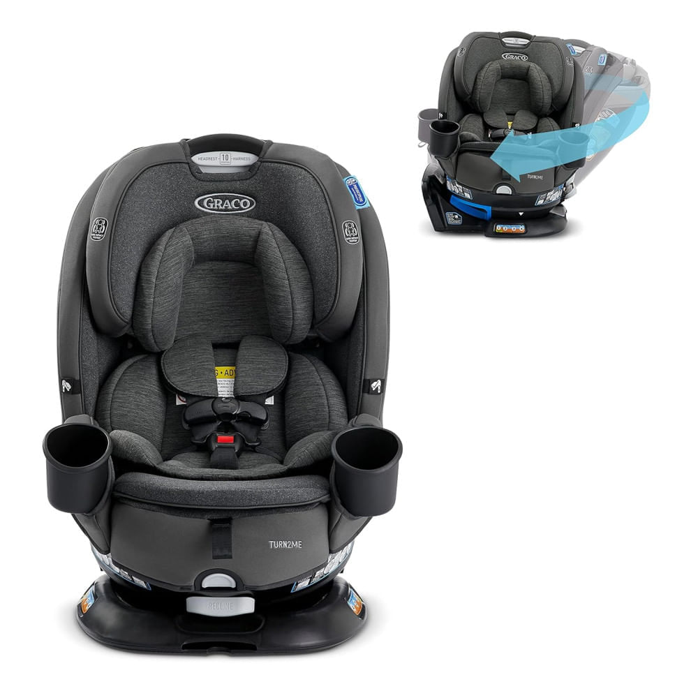 Miniatura Cadeira de Bebe para Carro 3 em 1 com Rotação de 360°, Reforço de Encosto Alto, para Recém-Nascidos e Crianças de Até 45kg, ...